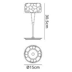 Luminaire Center Lampe de Table O2 1 Ampoule G9, chrome poli