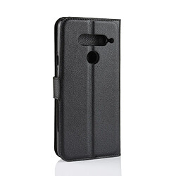 Acheter Wewoo Étui en cuir à rabat horizontal Texture Litchi pour LG V40 ThinQ, avec porte-cartes et porte-cartes (noir)