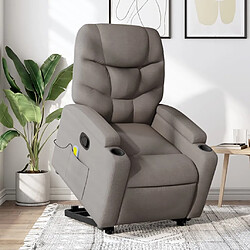 Maison Chic Fauteuil Relax pour salon, Fauteuil inclinable de massage Taupe Tissu -GKD94573