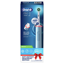 Oral-B Pro 3 80332162 brosse à dents électrique Adulte Brosse à dents rotative oscillante Bleu, Blanc