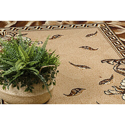 RUGSX BCF Rug Morad TRIO fleurs, feuilles classique - vieil or 140x200 cm pas cher