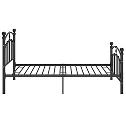 Avis vidaXL Cadre de lit sans matelas noir métal 100x200 cm