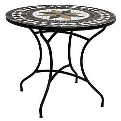 Atmosphera, Createur D'Interieur Table à manger ronde Mosaïque Kipos - Atmosphera