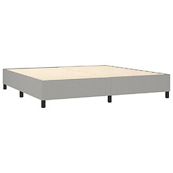 Acheter Maison Chic Lit Adulte - Lit simple Lit à sommier tapissier avec matelas moelleux - Meuble de Chambre - Gris clair 200x200cm Tissu -MN29710