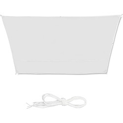 Helloshop26 Voile d'ombrage trapèze 3 x 4 x 2 m blanc 13_0002935