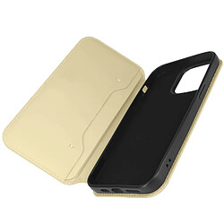 Avizar Étui pour iPhone 14 Pro Max Double Poche Support Collection Dual Pockets Or