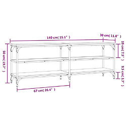 vidaXL Meuble TV noir 140x30x50 cm bois d'ingénierie pas cher