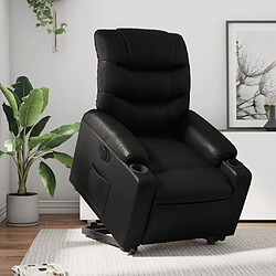 Maison Chic Fauteuil Relax pour salon, Fauteuil inclinable électrique noir similicuir -GKD32180