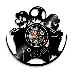 Universal Super Mario LED, télécommande, vinyle, LP, horloge murale, art déco.