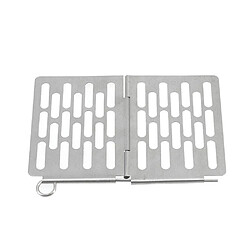 Acheter Wewoo Accessoires portatifs de pique-nique BBQ de filet de barbecue se pliant d'acier inoxydabletaille M 22.6x15.8CM