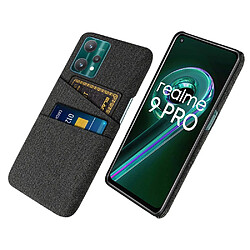 Coque en TPU anti-griffes avec porte-cartes, noir pour votre Realme 9 Pro