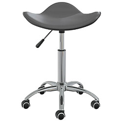 vidaXL Tabouret de salon et spa Gris Similicuir