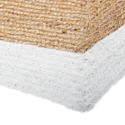 Tapis en jute coloris naturel / blanc- L. 170 x l. 120 cm -PEGANE-