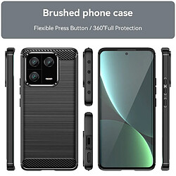 Htdmobiles Coque pour Xiaomi 13 Pro 5G - housse etui silicone gel carbone + film ecran - NOIR