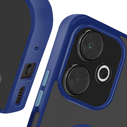 Avizar Coque pour Xiaomi Redmi 13 Bague Métallique Support Vidéo Bleu pas cher