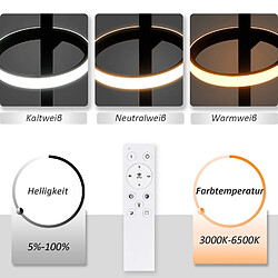 ZMH LED Suspension Table de salle à manger moderne Anneau lumineux amovible et rotatif Chambre à coucher pas cher