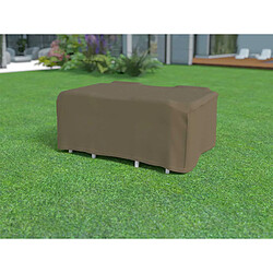 Nortene Housse de protection pour table rectangulaire + 4 chaises COVERTOP - Taupe - 225 x 145 x 90 cm