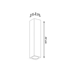 Acheter Sollux Bois de plafonnier carré en chêne monté en surface, 17 cm