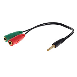 8 "3,5 Mm Casque Femelle à Double Connecteur Audio Splitter En Forme De Y Mâle