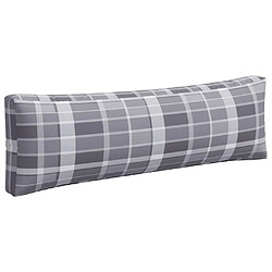 Maison Chic Lot de 3 Coussins Confort,Coussins de palette motif à carreaux gris tissu -GKD42860 pas cher