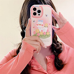 GUPBOO Étui pour iPhone13ProMax Support de coque de téléphone fille canard tulipe dégradé