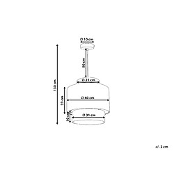 Avis Beliani Lampe suspension MAGECH Osier Naturel
