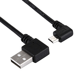 Avis Wewoo Câble pour Samsung, HTC, Sony, Lenovo 20cm USB 2.0 Mâle Courbé à Gauche Réversion 180 Degrés à Micro USB de Charge de Données