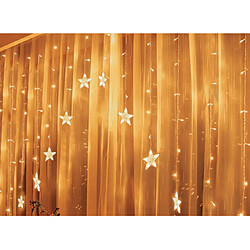 Rideau lumineux Moon in the Room ML49C 16 glaçons 136 LED 3m Stars blanc chaud