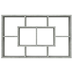 Acheter vidaXL Étagère murale Gris béton 85x16x52,5 cm Bois d'ingénierie