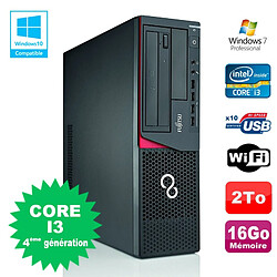 PC Fujitsu E720 E85+ SFF Core I3-4130 3.4GHz 16Go 2000Go Graveur WIFI W7 - Occasion