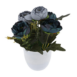 Avis Pivoine Artificielle Fleurs En Soie Bouquet Mariage Décorations Pour La Maison Bleu Gris