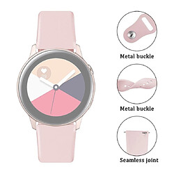 Wewoo Bracelet pour montre connectée Galaxy Watch Active 2 Smart couleur unie de poignet en siliconeTaille L Rose pas cher