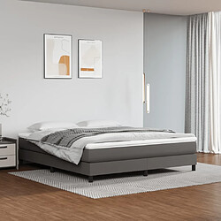 Maison Chic Matelas de lit à ressorts ensachés, Matelas doux Gris 160x200x20cm Similicuir -GKD23448