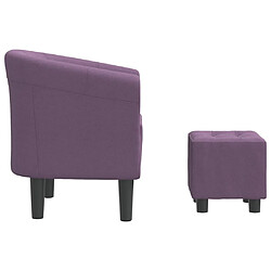 Acheter Maison Chic Fauteuil cabriolet et repose-pieds,Fauteuil luxe pour relax violet tissu -MN52857