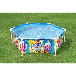 Piscine Gonflable pour Enfants Bestway Steel Pro Toit Splash-in-Shade Ø183x51 cm Animaux Marins Plus de 3 Ans