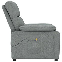 Avis vidaXL Fauteuil de massage Gris foncé Tissu