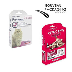 VETOCANIS Pipettes Spot on, Anti-puces et Anti-tiques - Pour chat