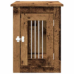 Avis vidaXL Meuble de cage chien vieux bois 45x62x59 cm bois d'ingénierie