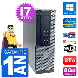 PC Dell OptiPlex 7020 SFF Intel i7-4770 RAM 8Go Disque Dur 2To Windows 10 Wifi - Occasion