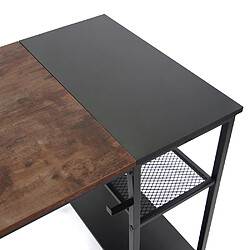 Avis Bureau WORKSPACE H I 120 x 60 cm noir/marron hjh OFFICE