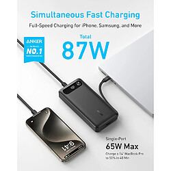 SANAG Powerbank, Chargeur Portable 20 000 Mah Avec Câble Usb-C Intégré, Batterie De Charge Rapide 87 W , 2 Usb-C Et 1 Usb-A, Pour Macbook, Iphone 15/14, Samsung, Switch, Et Plus Encore