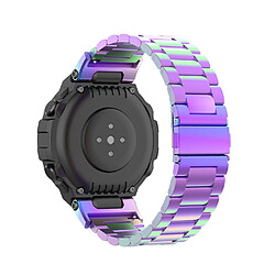 Bracelet en métal multicolore pour votre Huami Amazfit T-Rex Pro/T-Rex