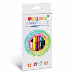 Primo 12 crayons de couleur Minabella bicolores