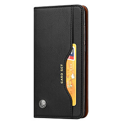 Wewoo Housse Coque Étui en cuir à rabat horizontal avec texture pour la peau Huawei P20avec cadre photoporte-cartesemplacements cartes et porte-monnaie Noir