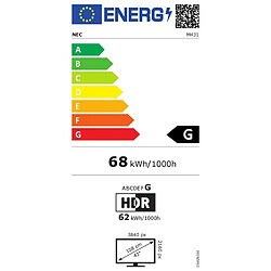 Écran Videowall NEC M431 4K Ultra HD 43" 240 Hz 60 Hz