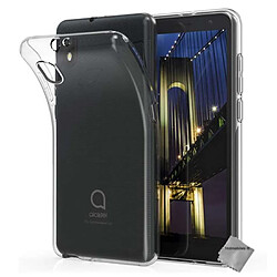 Htdmobiles Coque silicone gel fine pour Alcatel 1B (2020) + film ecran - TPU TRANSPARENT