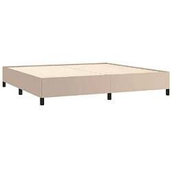 Acheter Maison Chic Lit adulte - Lit simple Cadre de lit,Structure du lit Contemporain Cappuccino 200x200 cm Similicuir -MN49165