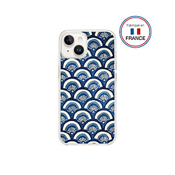 Coque Résine iPhone 13/14 Ecailles bleues - Fabriquée en France Bigben