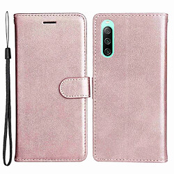 Htdmobiles Housse pour Sony Xperia 10 IV 5G - etui coque pochette portefeuille + film ecran - ROSE