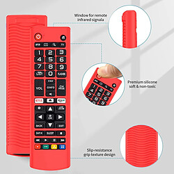 SANAG Lot De 2 etui De Protection En Silicone Pour Telecommande Lg Akb75095307/Akb75375604/Akb74915305,Antichoc Anti-Perte Boîtier De Protection Pour Telecommande Lg Smart Tv(Rot + Schwarz)